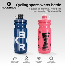 ROCKBROS Cycling Water Bottle 20oz Leakproof BPA Free Squeeze Bottlew/Dust Cover