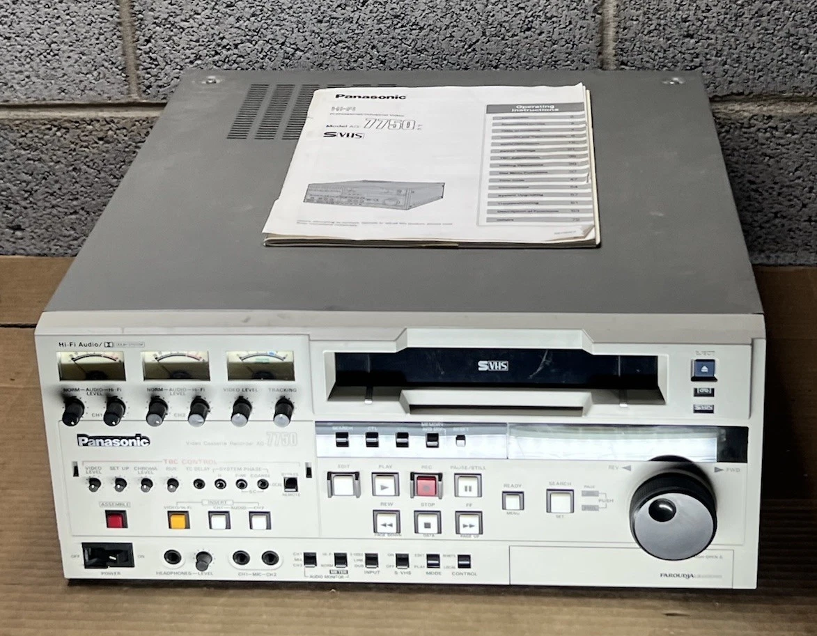 Panasonic　SVHS編集機AG-7650中古品の出品です。 Panasonic AG-7650 High End SVHS VCR Plays Fine | eBay