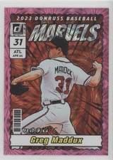 2023 Panini Donruss Marvels Pink Fireworks Greg Maddux #M6 HOF 13a8