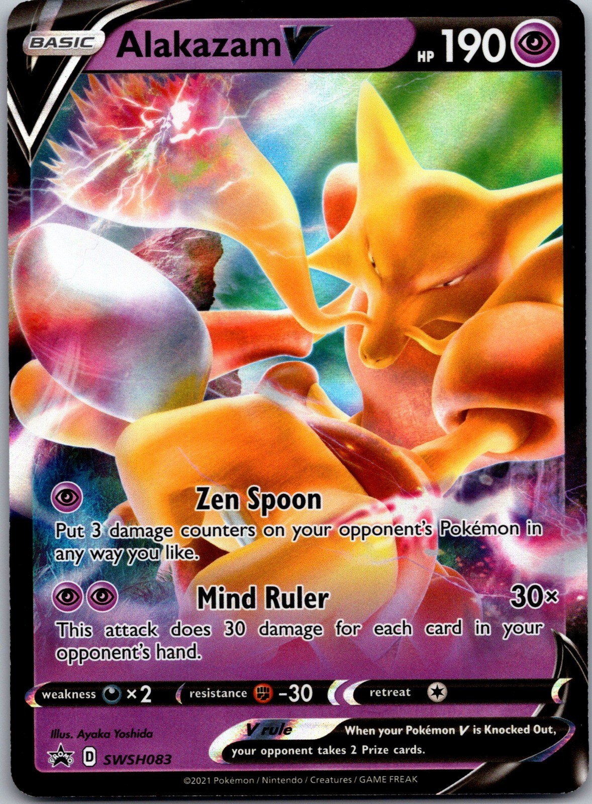 Alakazam V Holo Promo SWSH: Sword & Shield Promo Cards SWSH083 LP