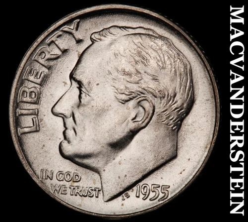 1955 Roosevelt Dime- Silver Choice Gem Brilliant Uncirculated Luster #i8443