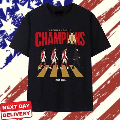 Arsenal 2025/26 Champions Shirt Premier League Champions One Side Gift For Fans