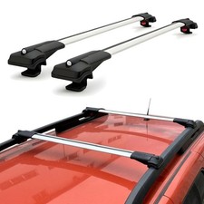 LOCKABLE ROOF RACK CROSS BAR GREY 2 PCS FOR VW TAIGO 2021 ONWARDS
