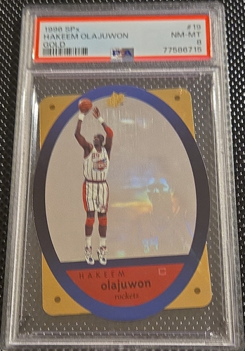 Upper Deck 1996-97 SPx Hakeem Olajuwon #19 Rockets 🔥PSA Graded 8 Card🔥