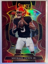2025 Panini Select Michael Penix Jr. Concourse Maroon Prizm #/149 Falcons