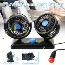 12v Dual Head Car Fan Portable Vehicle Truck 360 Rotatable Auto Cooling Cooler 12v Dual Head Car Fan Portable Vehicle Truck 360 Rotatable Auto Cooling Cooler