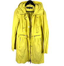 Creenstone Jacket Womens 8 Yellow Raincoat Parka Zippers Hooded Technical Mac GC