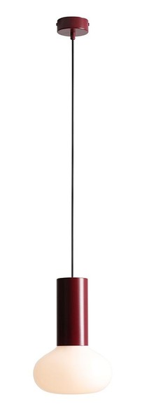 Pendelleuchte Glas Rot Esszimmer KüChe Ø19 Cm E14 Esstisch HäNgelampe Wohnzimmer-image