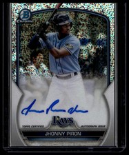 2023 Bowman Chrome #CPA-JPN Jhonny Piron Chrome Prospect Auto Speckle #/299