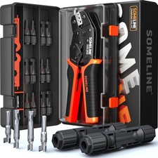 ® Solar Connector Crimping Tool Kit, 14-10 AWG Crimper for Solar Panel Cable ...