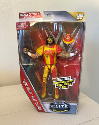 WWE Elite Collection Flashback Macho Man Randy Savage Figure w/ Shirt Hat