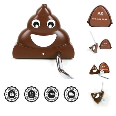 Laugh Your Way to the Hole: 35'' Poop Emoji Putter for Right-Handed Golfers