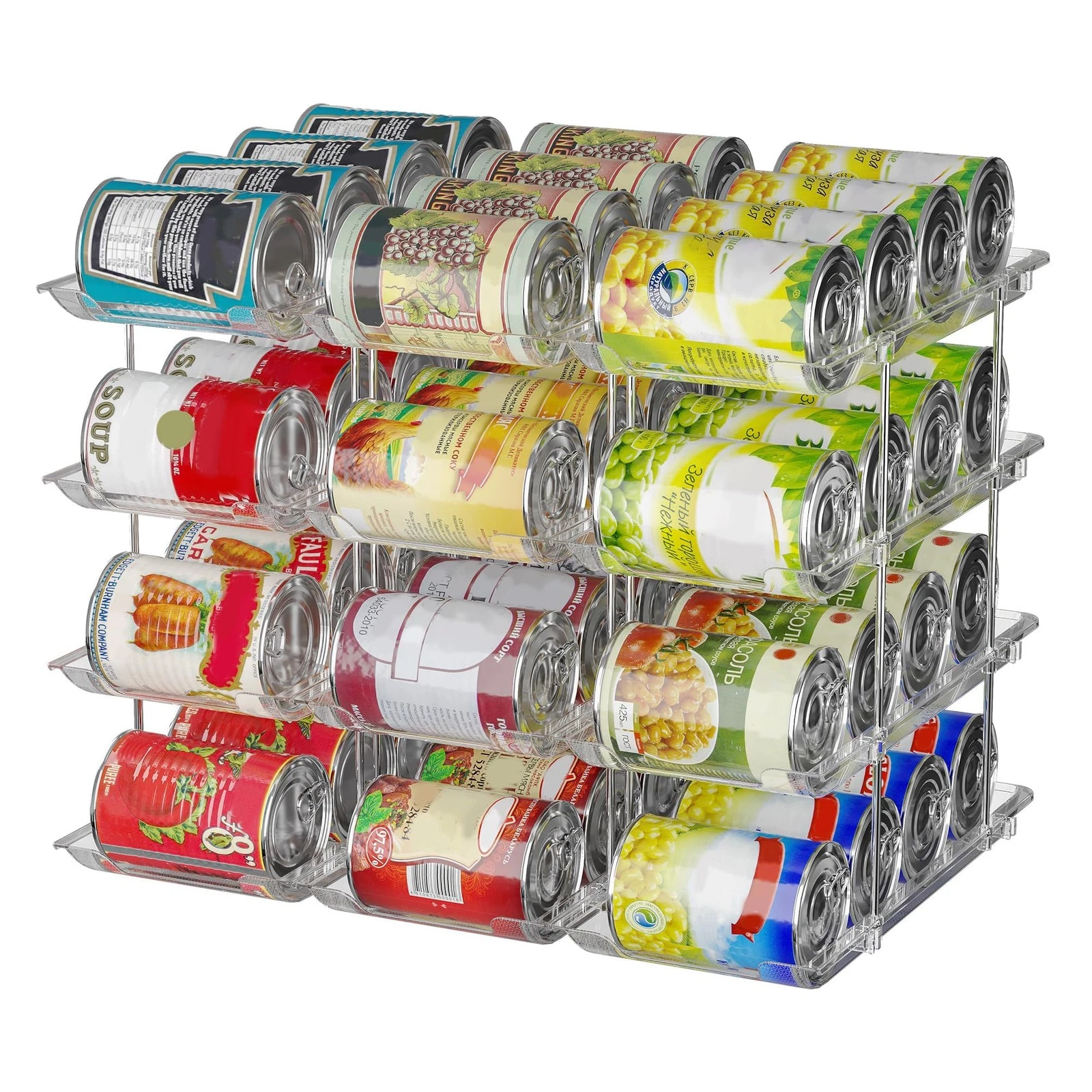 Can Organizer For Pantry, Adjustable Height And Width Canned Goods Organizer,...