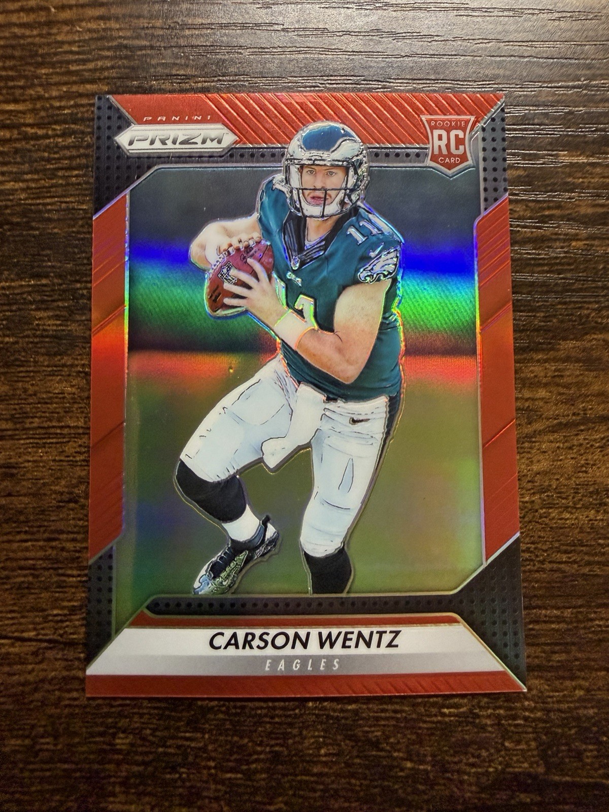 Carson Wentz 2016 Prizm Red Retail RC #218 Rookie SSP