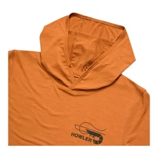 Howler Bros Brothers HB Tech Hoodie Men's MEDIUM Adobe Orange Shirt UPF 50+ NEW