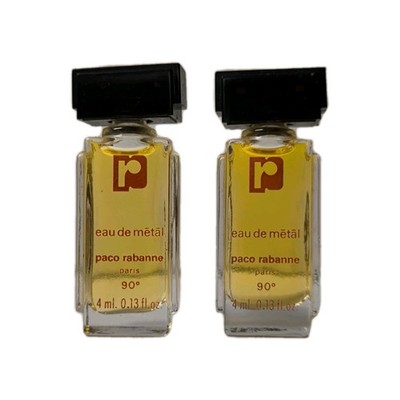 Paco Rabanne Eau de Metal Miniatur 4 Ml EDT Miniatur 2St. Vintage Sammler
