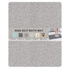 Nonslip Bathtub Mat 0.6" Extra Thick Quick Dry Shower Loo Mat 24x27"