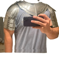 Medieval Plate Armour Set Iron Neck Plate Gorget With Spaulders Pauldron Set SCA