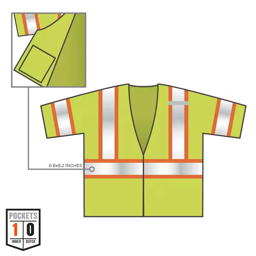 Glowear L/XL Lime Hi-Vis Type R Class 3 2-Tone Vest image 2