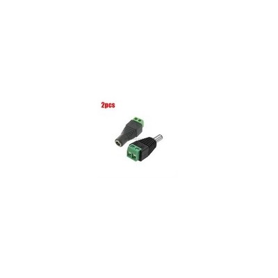 For Cctv Male Female 12V Dc 2Pair 2.1X5.5MM Power Plug Jack Adapter Connector cy