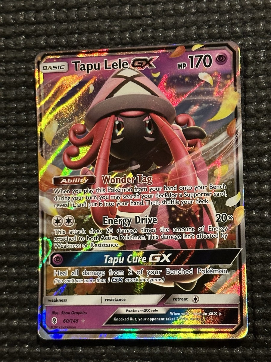 Pokemon Card Tapu Lele GX 60/145 Ultra Rare Guardians Rising Sun