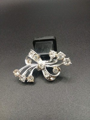 Vintage Bow Brooch Austrian Crystal Brier Mfg Co  ''Little Nemo'' 