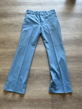 Mens Vintage Pants Puritan Ban-Lon bell bottoms Blue Sz 30 W 32 L