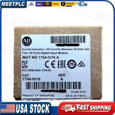 New Factory Sealed AB 1794-IV16 Flex 16 Pt Digital Input Module US Free Tax