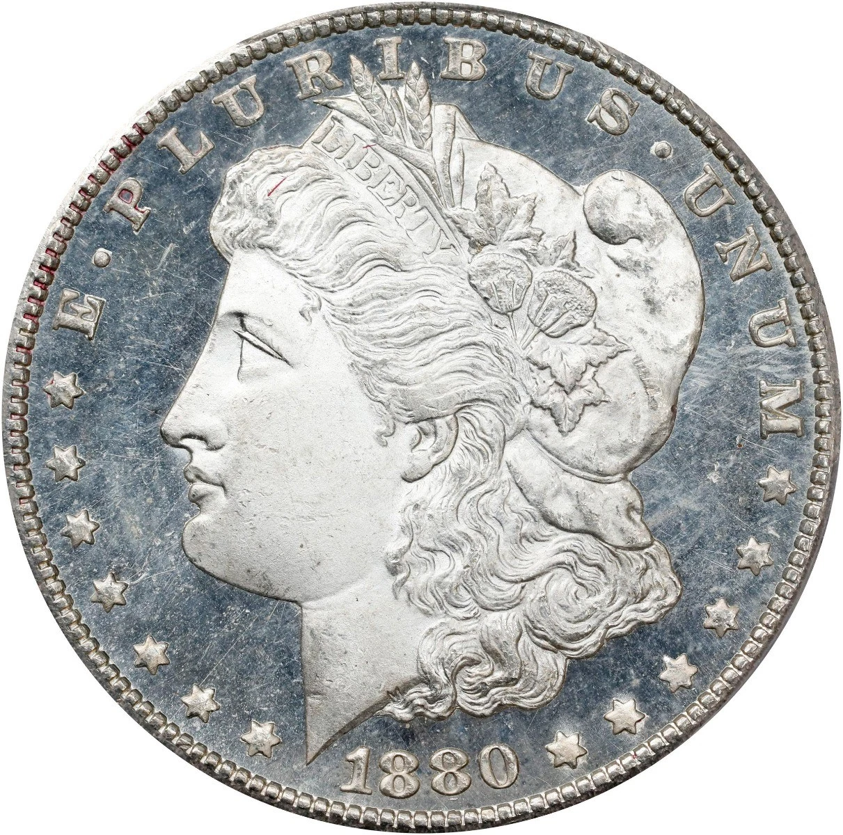 1880-CC $1 8/Low 7 Morgan Dollar PCGS MS65DMPL