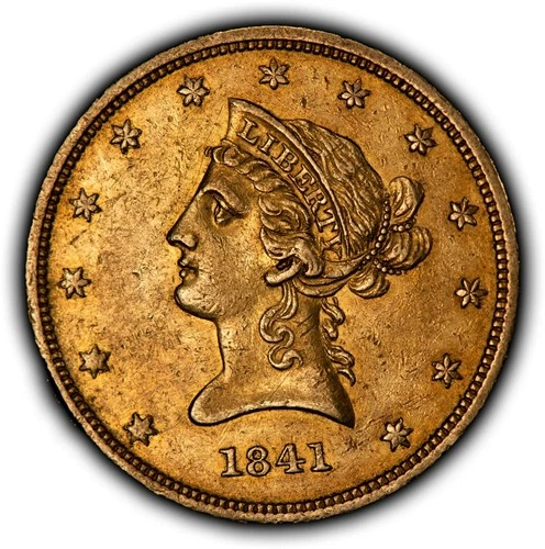 1841 G$10 Liberty Head Gold Eagle - Tough Date - AU - SKU-G5586