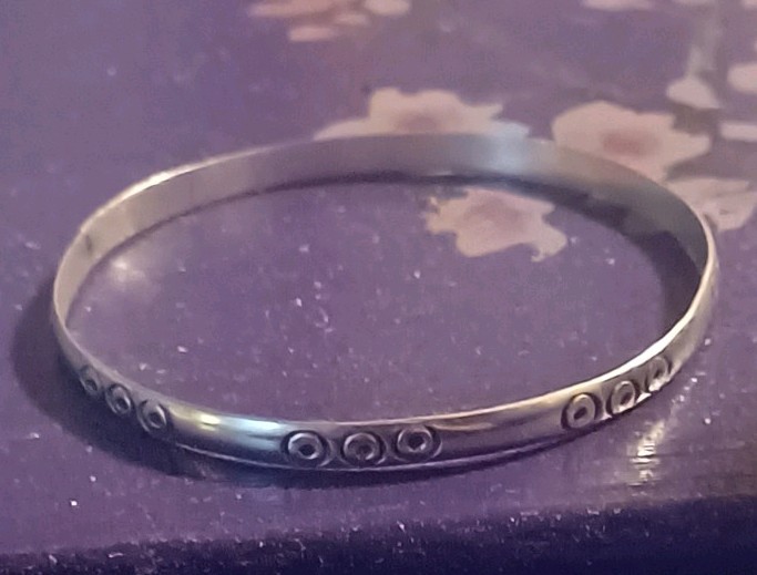 Taxco Sterling Solid Silver Bangle Bracelet Mexic… - image 5