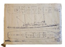 1938 SS Tyee Puget Sound Tugboat  Field Blueprint Bellingham WA 42 x 30 Inch.