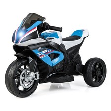12V Kids Ride on Motorcycle Licensed BMW 3 Wheels Electric Toy w/ Light  Music