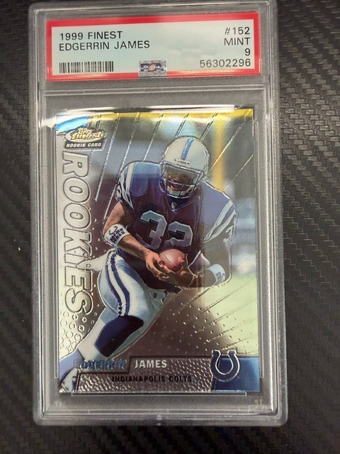 1999 Finest Football Edgerrin James ROOKIE RC #152 PSA 9 MINT HOF