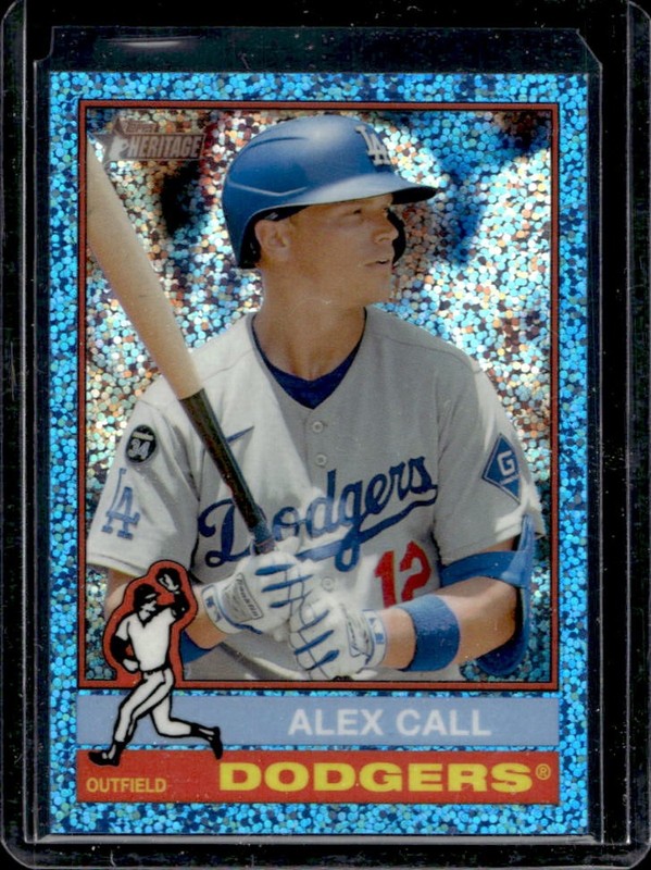 2025 Topps Heritage Alex Call Chrome Light Blue Sparkle Refractor #577