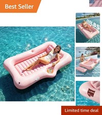 Inflatable Tanning Pool Lounger Float, Suntan Tub for Adults, Blow Up Sunbath...