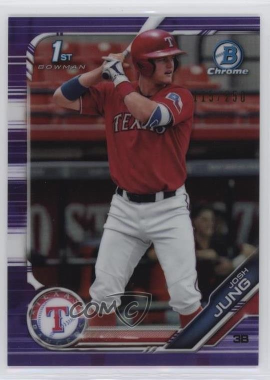 2019 Bowman Draft Chrome Purple Refractor 115/250 Josh Jung #BDC-7 y8x