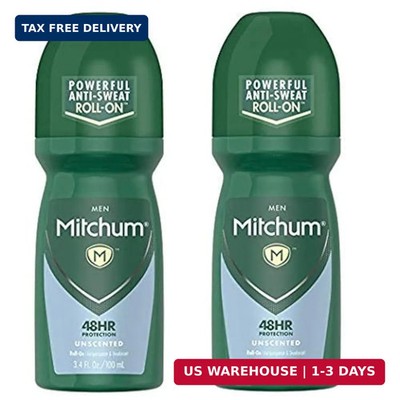 Mitchum Invisible Anti-Perspirant & Deodorant Roll-On, Unscented 3.4 oz (Pack of
