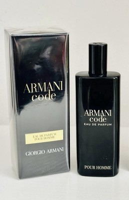 New Giorgio Armani Code Eau de Parfum Mini 0.5 oz/15ml for Men Spray. RV $50