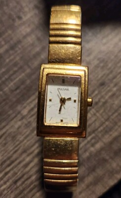 #ad #ad Pulsar V811 X053 Gold Tone Quartz Analog Ladies Watch Sz. 7quot; $11.96