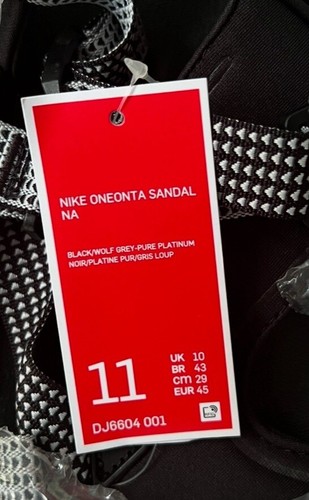Nike Men's Oneonta Nature Trail Outdoors Sandals Black/Grey Size 11 - Picture 5 of 5