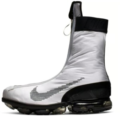 New Men's Nike ISPA Vapormax Flyknit Gator AR8557-001 Blk Met Silver Sz 10.5