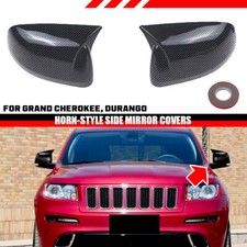 Horn Style Carbon Look For Jeep Grand Cherokee Wk2 11-20 Side Wing Mirror Cover Horn Style Carbon Look For Jeep Grand Cherokee Wk2 11-20 Side Wing Mirror Cover