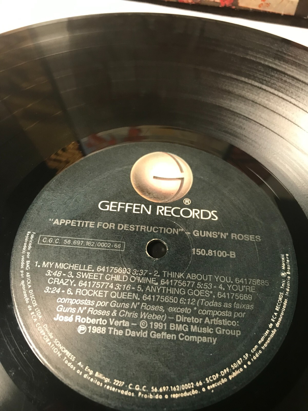 Guns N Roses Appetite For Destruction 1991 LP Banned Cover acdc ozzy