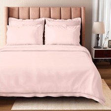 NEW  BIOWEAVES 100 Organic Cotton Duvet Cover Set  3-Piece  Blush  King