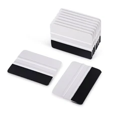 10 Flexible Felt Squeegee White 4" Soft Car Wrapping Vinyl Window Tint Tool Kit