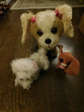 Lot FurReal Friends Bouncy My Happy Pup Interactive Dog Plush Bows  Mini Puppy