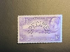 TIMBRE SPÉCIMEN MONTSERRAT 6d KGV comme neuf BEAU TIMBRE À POSSÉDER DANS COLLECTION
