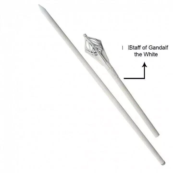Señor de los Anillos Glamdring Bastón Blanco de Gandalf el Blanco de LOTR ¡Réplica!!