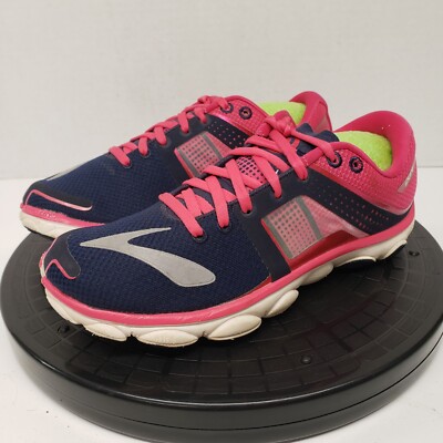 Brooks Pure Flow 4 Women's Size 6 1201801B404 Blue Pink Running Shoes Sneaker